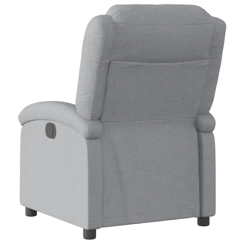 Divano Sedia-Poltrona Reclinabile in Tessuto Grigio Chiaro 618297
