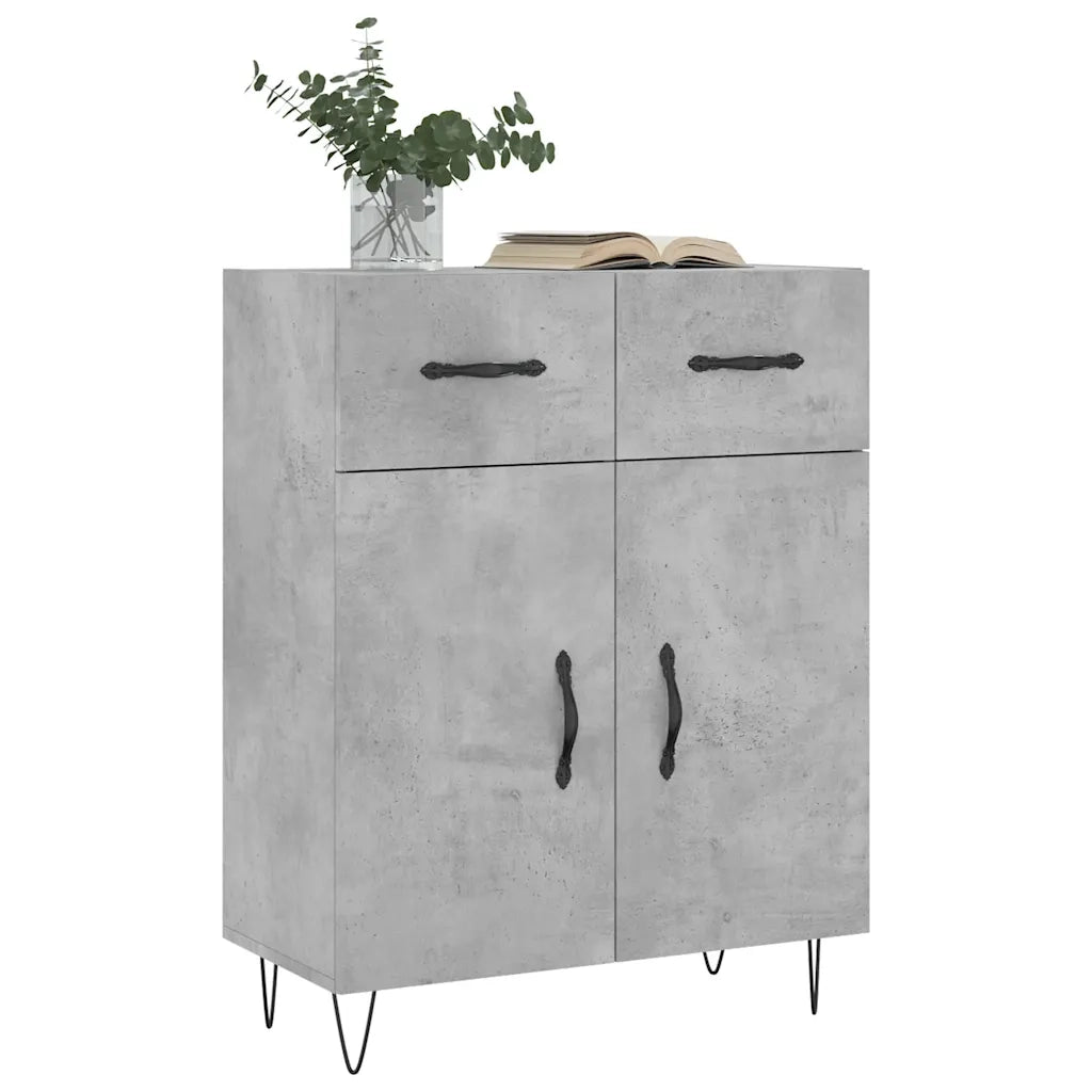 Credenza-Buffet-Armadio da cucina Grigio Cemento 69,5x34x90 cm in Legno Multistrato 826505