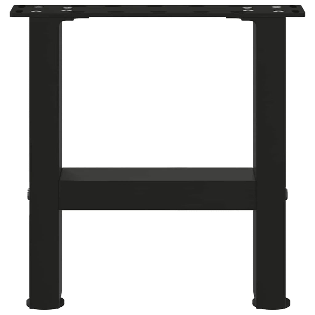 Set di 2 gambe per tavolino da caffè quadrate dal design moderno 30 x 30 cm con piedini regolabili in acciaio nero 02_0057492
