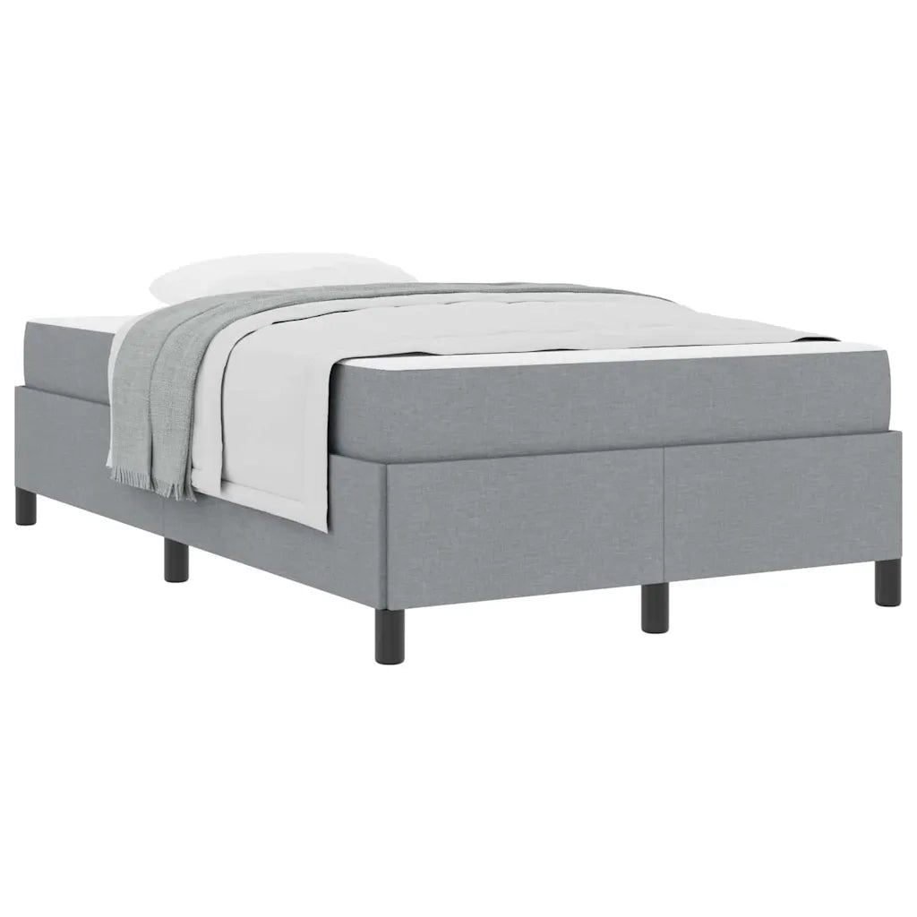 vidaXL Letto a molle Grigio chiaro e nero 120 x 200 cm