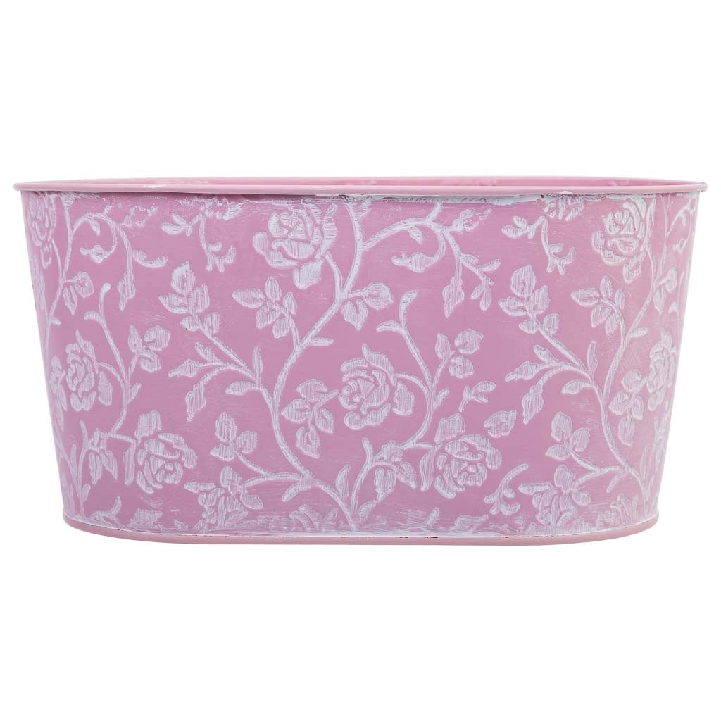 Cestino in metallo rosa 22,5x13,5x11,5 B20x11