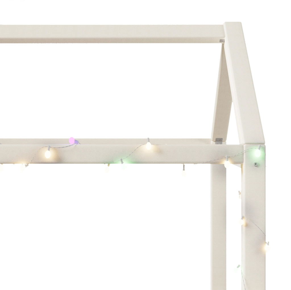 Letto a casetta imbottito con LED; 90x200 cm; beige