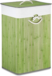 Cesto portabiancheria rettangolare con sacco in cotone 65,5 cm bambù verde 13_0001905_9