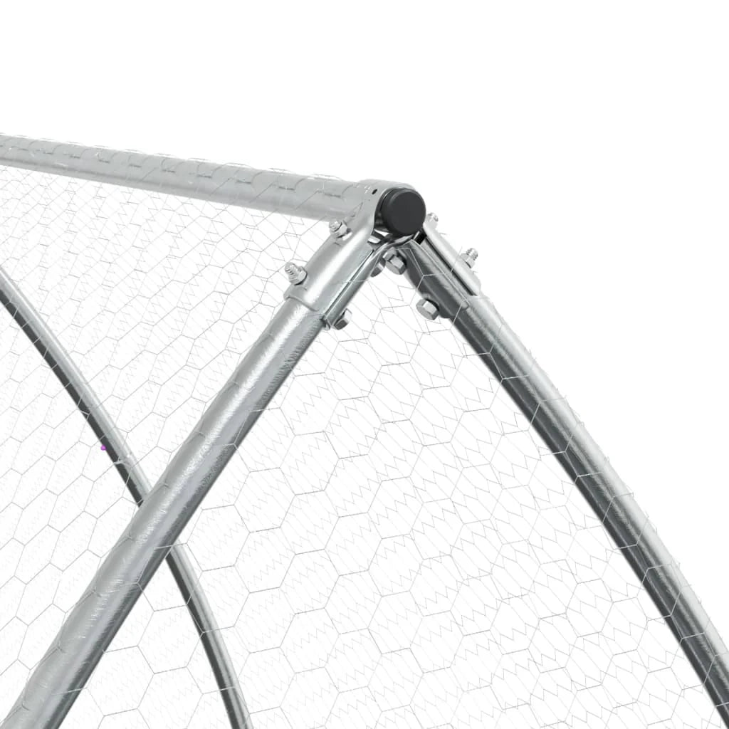 Gabbia per conigli in argento 300 x 105 x 120 cm in acciaio zincato argento 02_0041696