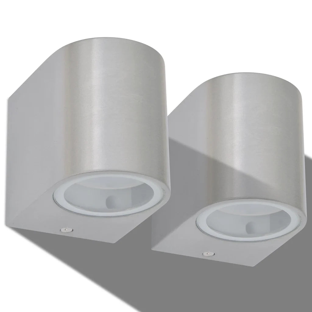 Applique LED 2 pz Rotonde da Parete per Esterno Proiezione Basso CFW4698005