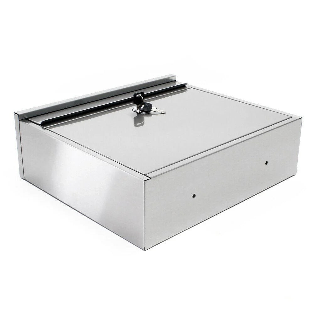 Cassetta postale di design cassetta postale in acciaio inox da parete 32 x 36 x 11,5 cm argento 16_0000057