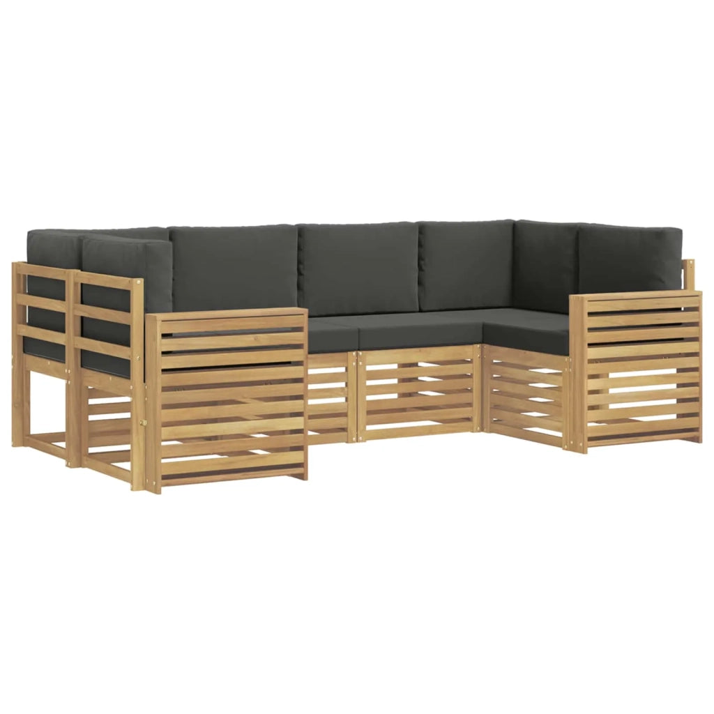 Set di divani da esterno 6 pcs Bianco e Antracite 3392402