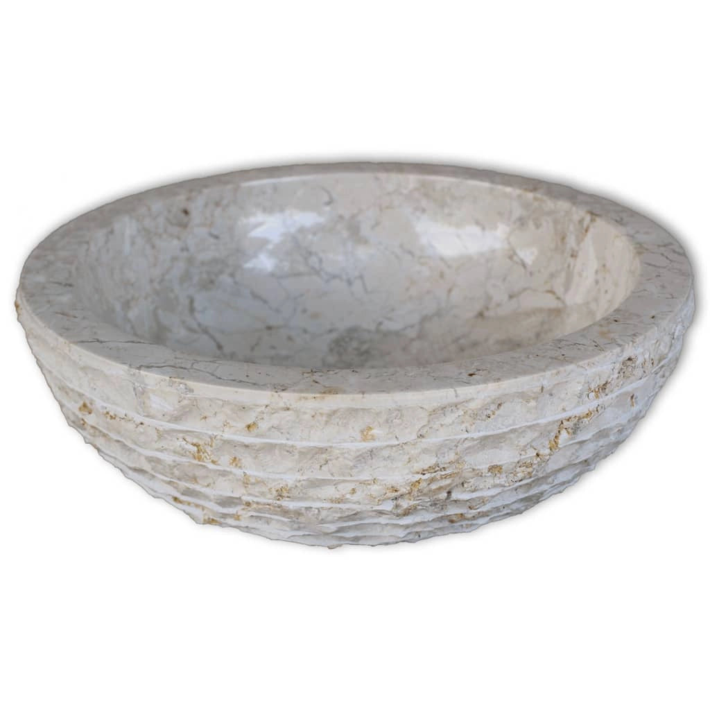Lavabo in marmo diametro 40 cm colore crema 02_0002837