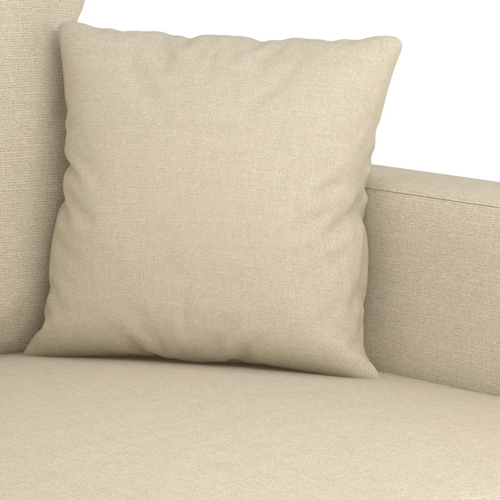 Set Divani 3 pz con Cuscini Crema in Tessuto 3201634