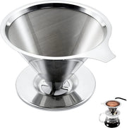 Filtro di caffè riciclabile in acciaio inox - Olandese a stantuffo - Barista - Filtro di caffè in vaso - Viaggio - Filtro di caffè a stantuffo - Campeggio - Viaggio - Tubo in acciaio inox - Filtro di caffè permanente in acciaio inox