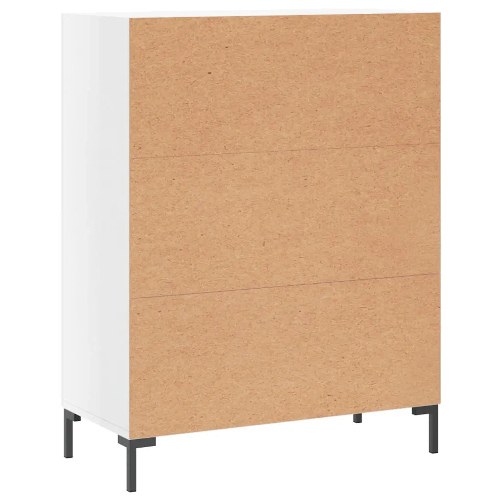 Credenza-Buffet-Armadio da cucina 69,5x34x90 cm in Legno Multistrato Bianco Lucido 499765