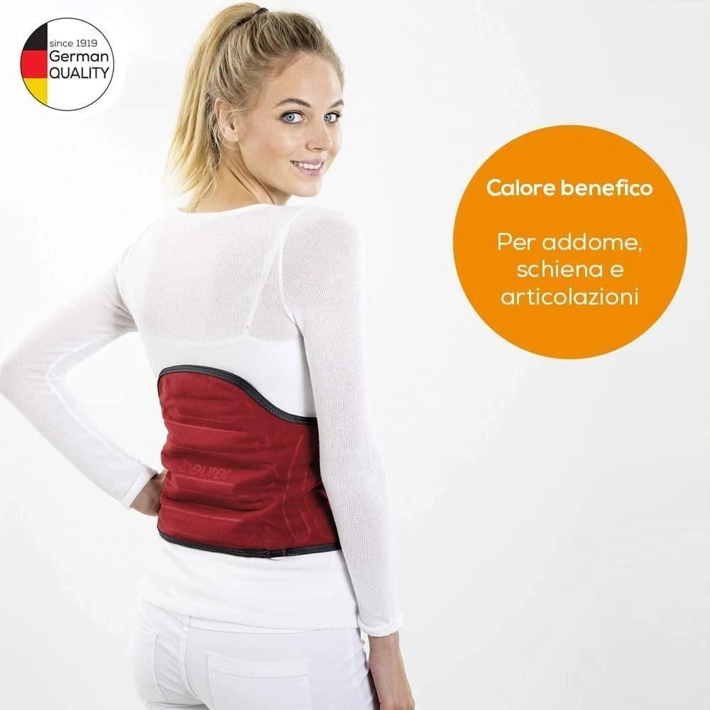 Beurer HK 55 Easyfix Termoforo Multifunzione per Addome, Schiena, Articolazioni e Cervicale, fissaggio semplice con cinturino elastico, lavabile in lavatrice a 30°