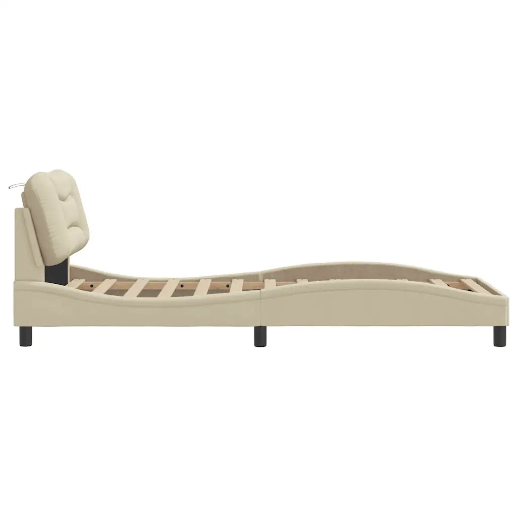 Giroletto senza Materasso Hvar Crema 80x200 cm in Tessuto
