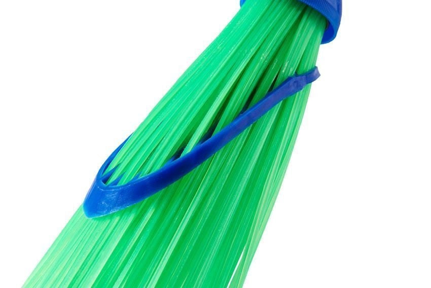 Perfetto 0001C Scopa Spazzina Senza Manico in Polipropilene per Esterni Uso Professionale colore Verde