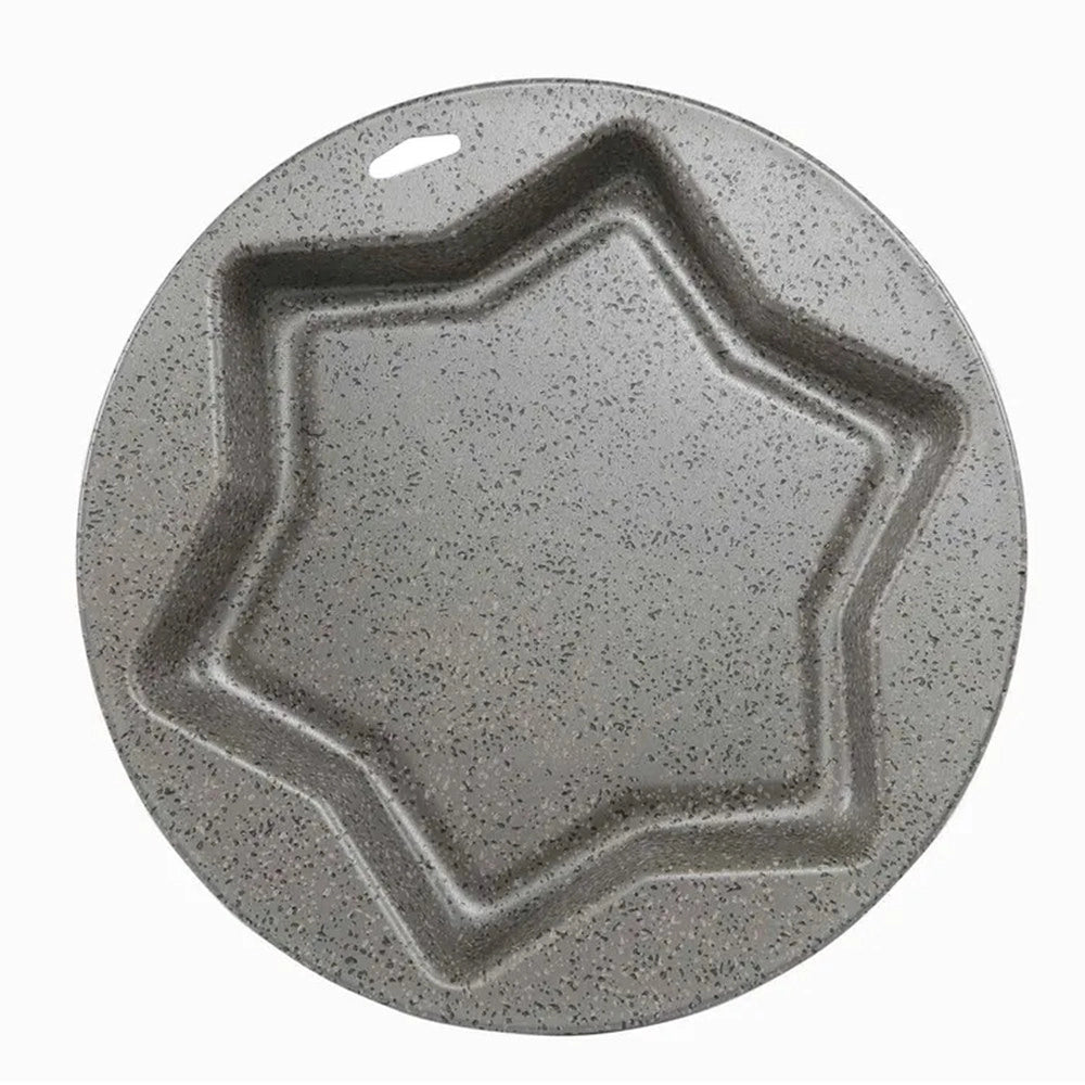 Trade Shop - Stampo Teglia Forma Di Stella 32 Cm Per Torta Dolci In Alluminio Antiaderente 026290m -