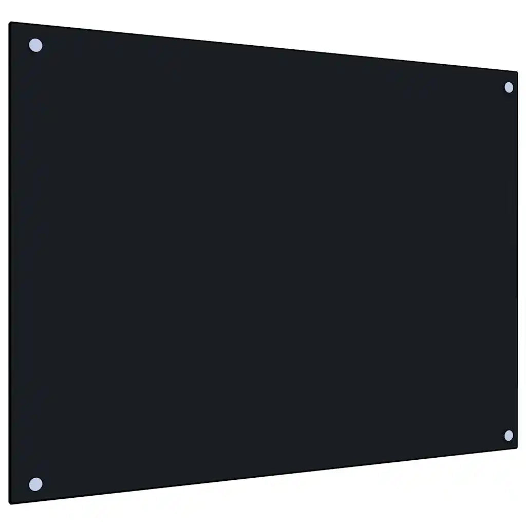Paraschizzi per Cucina 2 pz-Set di 2 Protezione parete cucina Neri 80x60 cm in Vetro Temperato