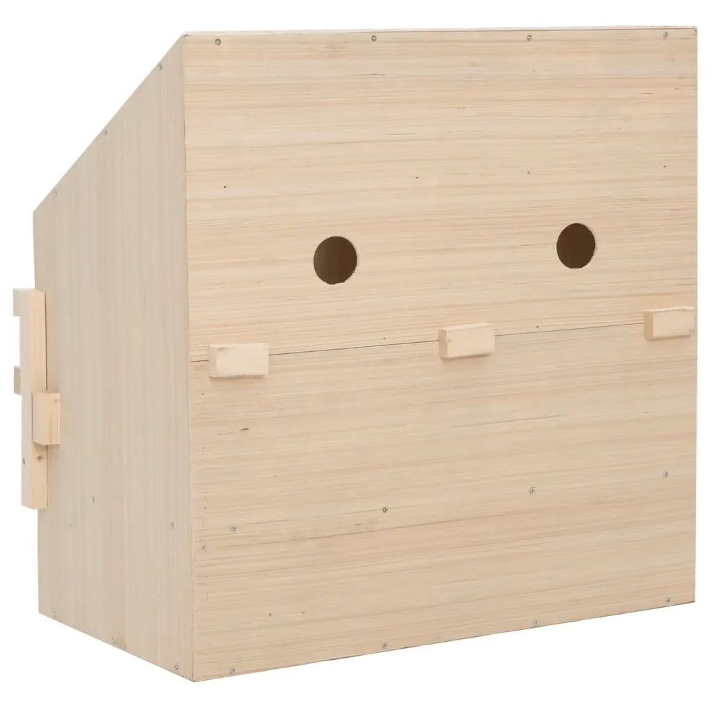 Casetta Cova per Galline 2 Scomparti 63x40x65 cm Legno di Pino 170651
