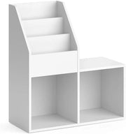 Libreria Luigi, Bianco, 72 x 79 cm, per la conservazione di libri e decorazioni, autoportante
