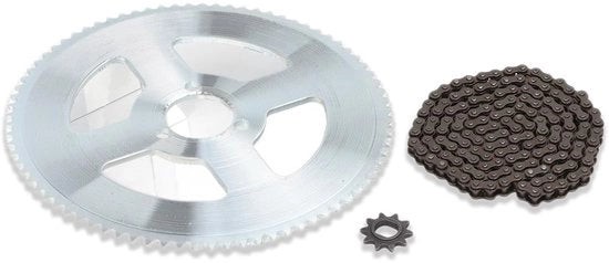 Kit di catena e ingranaggi per bicicletta elettrica - Alta qualità - Resistente alla corrosione - Lunga durata - Parti per bicicletta elettrica - Adatto per 1020...
