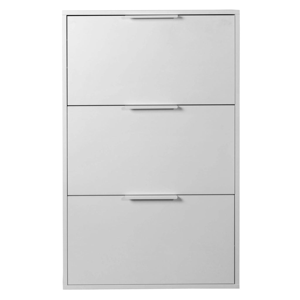 SCARPIERA 3 RIBALTE SINGOLE LINEA 'MEGARA' cm. 15 x 65 x h.105 - bianca  - COMPOSAD