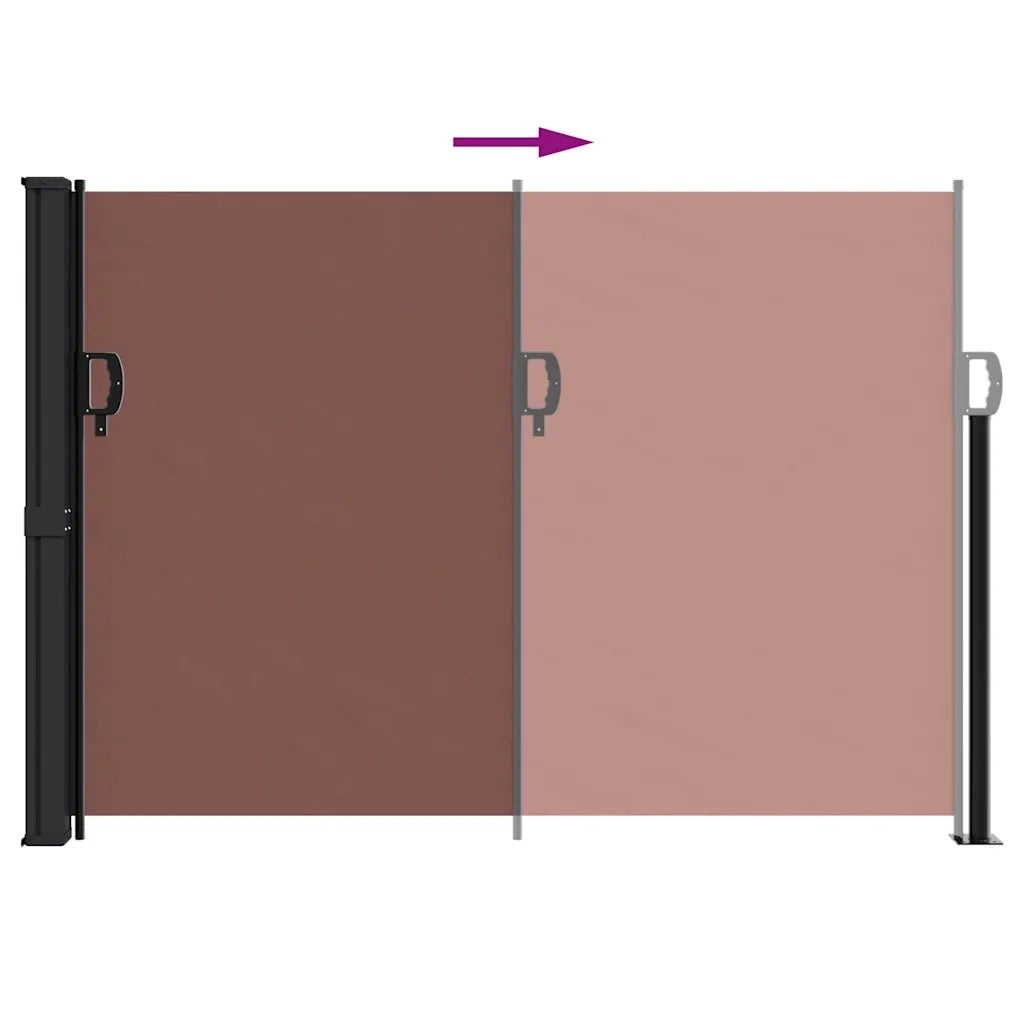 Tenda da Sole Laterale Retrattile-Tenda parasole per balcone per giardino Marrone 140x300 cm