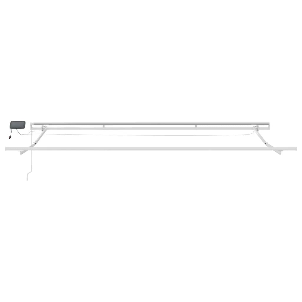 Tenda Retrattile Manuale con LED 450x300 cm Marrone 3215381