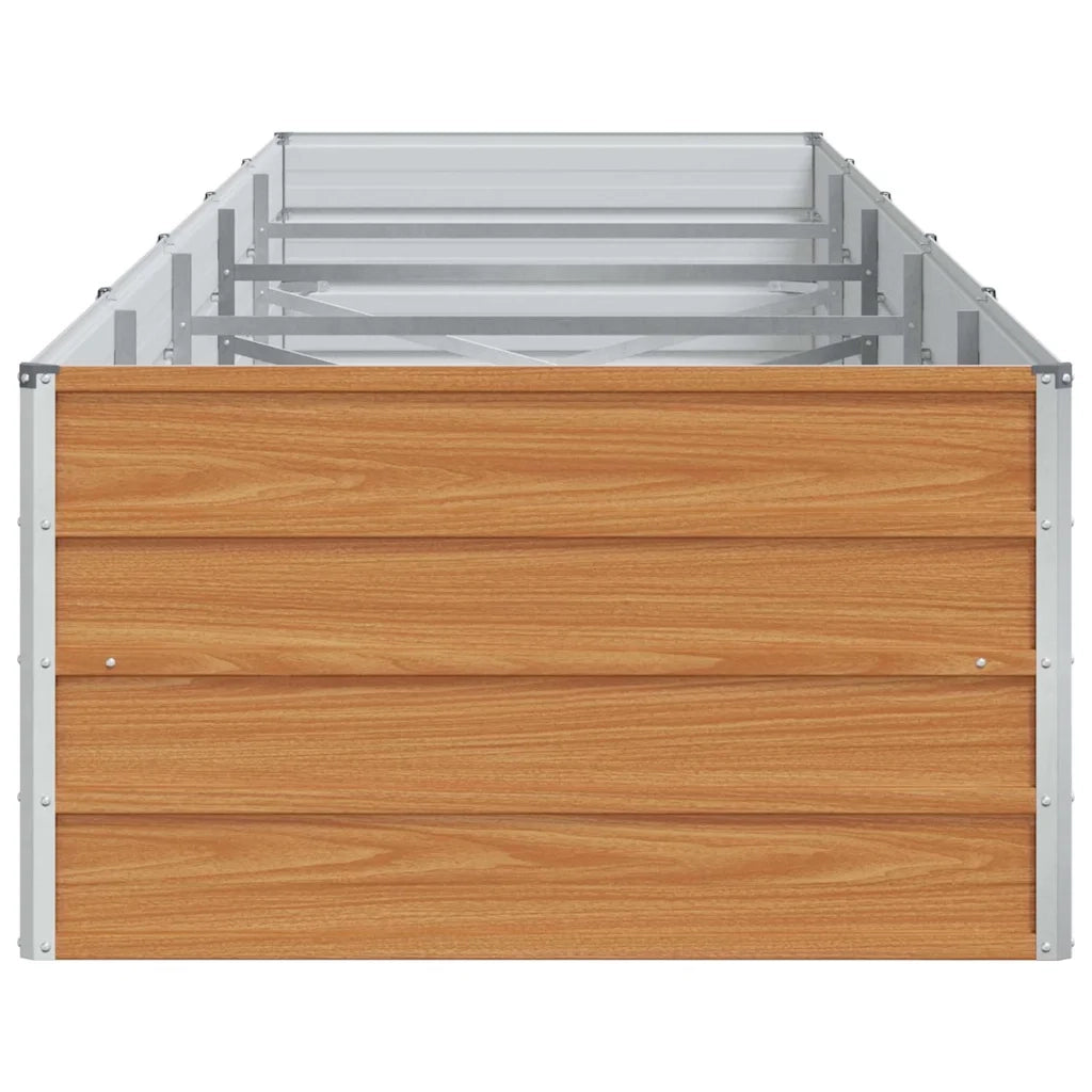Fioriere | Cassetta per fiori | Letto rialzato da giardino Marrone Chiaro 400 x 80 x 45 cm