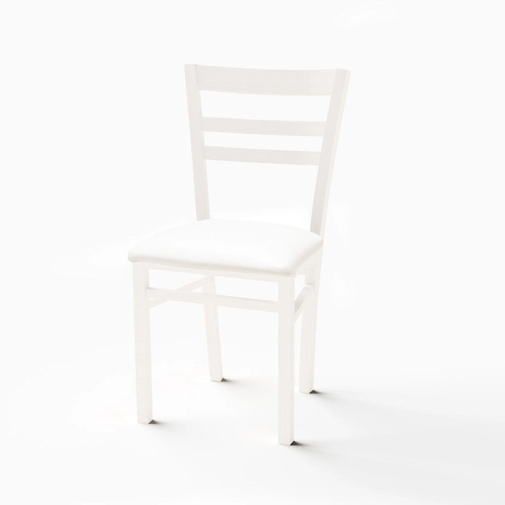 Set 2 sedie in legno Cromica colore bianco opaco