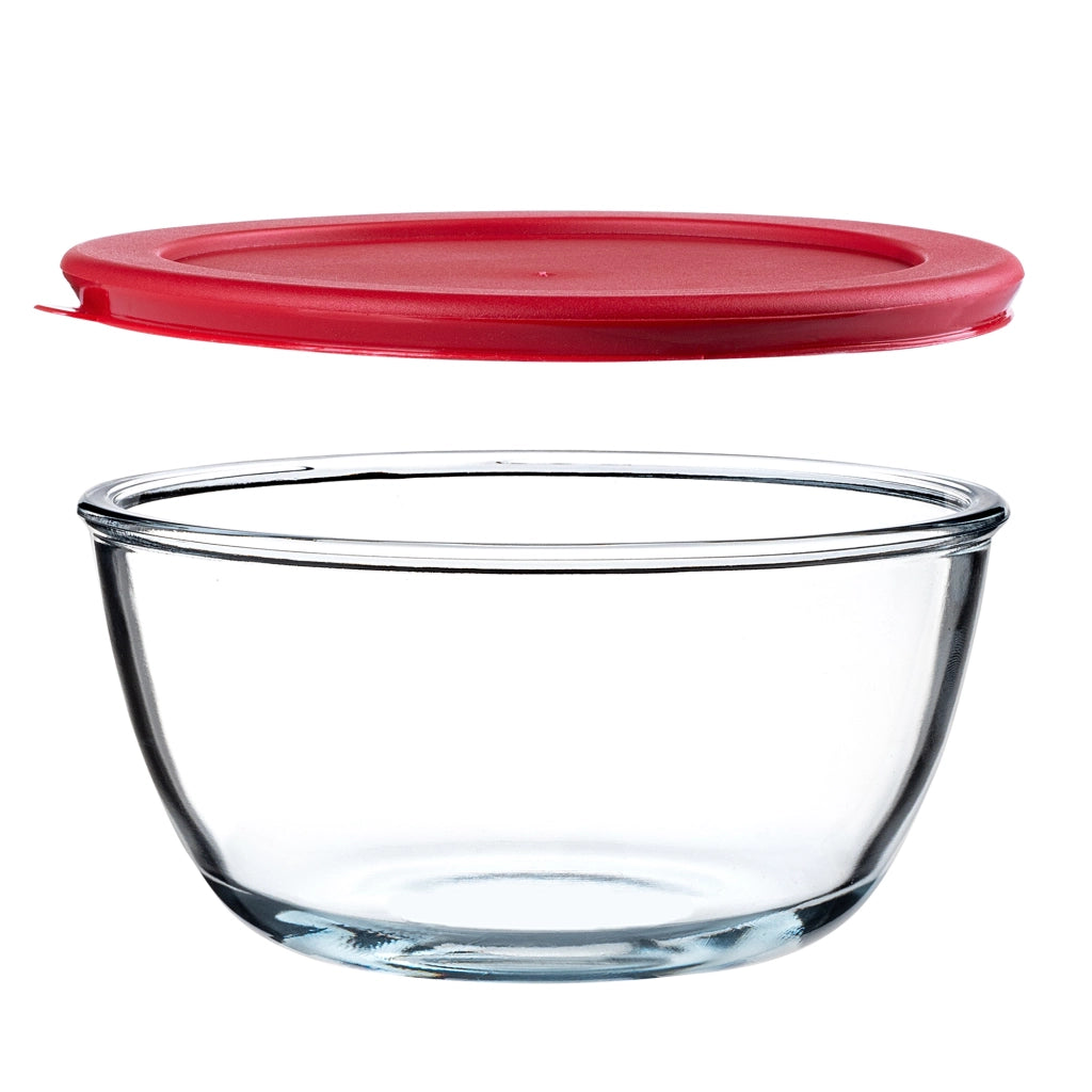 Set di 4 pirofile in vetro KADAX resistenti al forno con coperchio