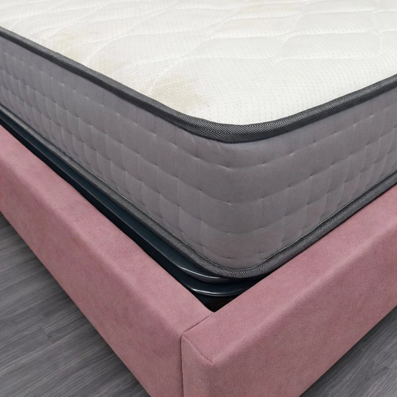 Letto contenitore matrimoniale 160x190 cm con rete ortopedica a doghe, tessuto Enjoy, made in Italy - 19 Flamingo