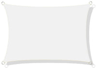 AIO FACTORY Vela Ombreggiante 3x2m in Nylon Impermeabile Bianco Ombra da Giardino