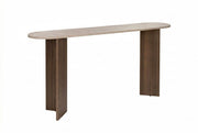 Consolle in legno "Sira" - 150 x 35 x 75 cm - Travertino