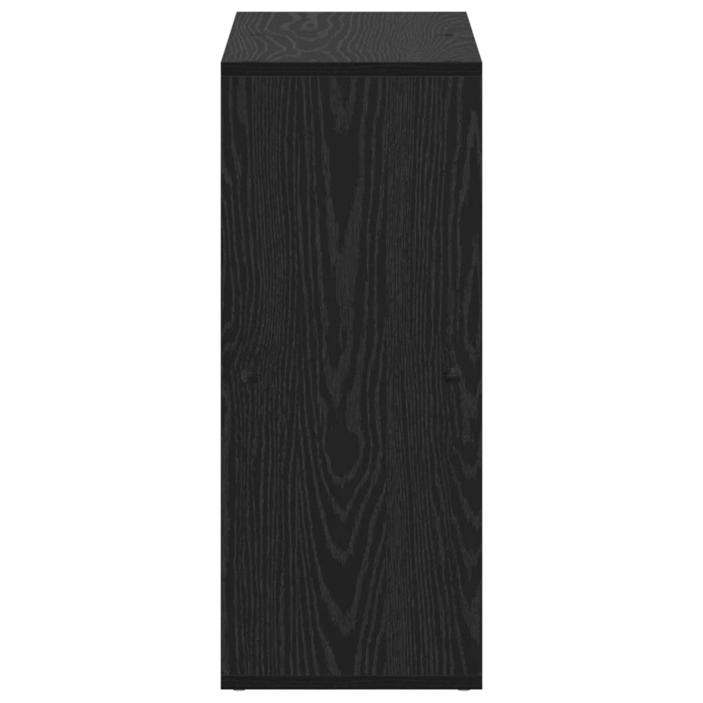 Armadio per Libri Rovere Nero 69,5 x 29 x 69,5 cm