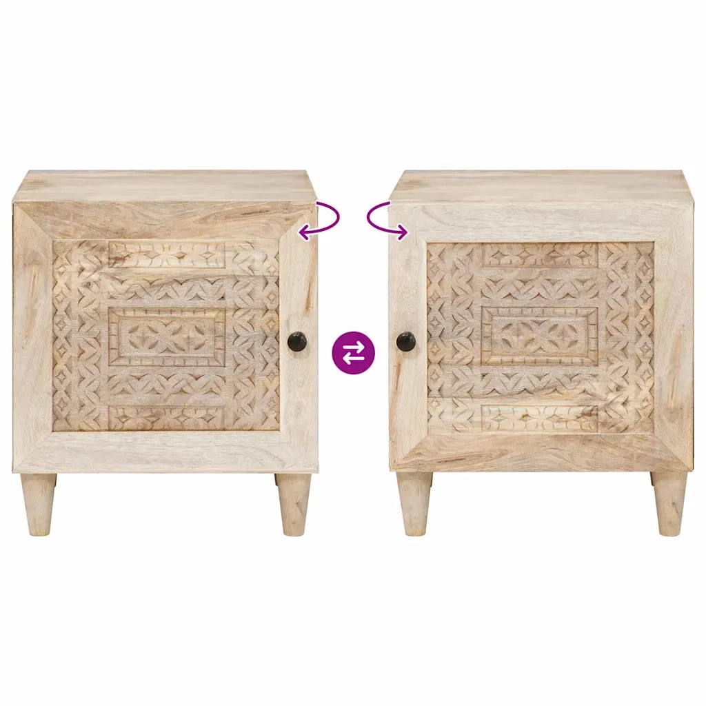 Armadio da Notte Bianco 80 x 50 x 40 cm Legno ingegnerizzato 4018112