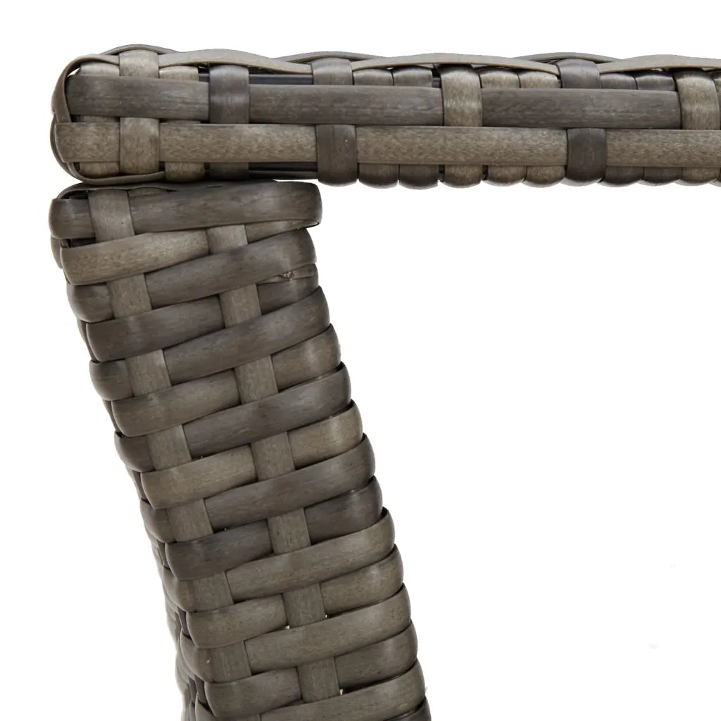 Tavolino Grigio 100x50x40 cm in Polyrattan 319391