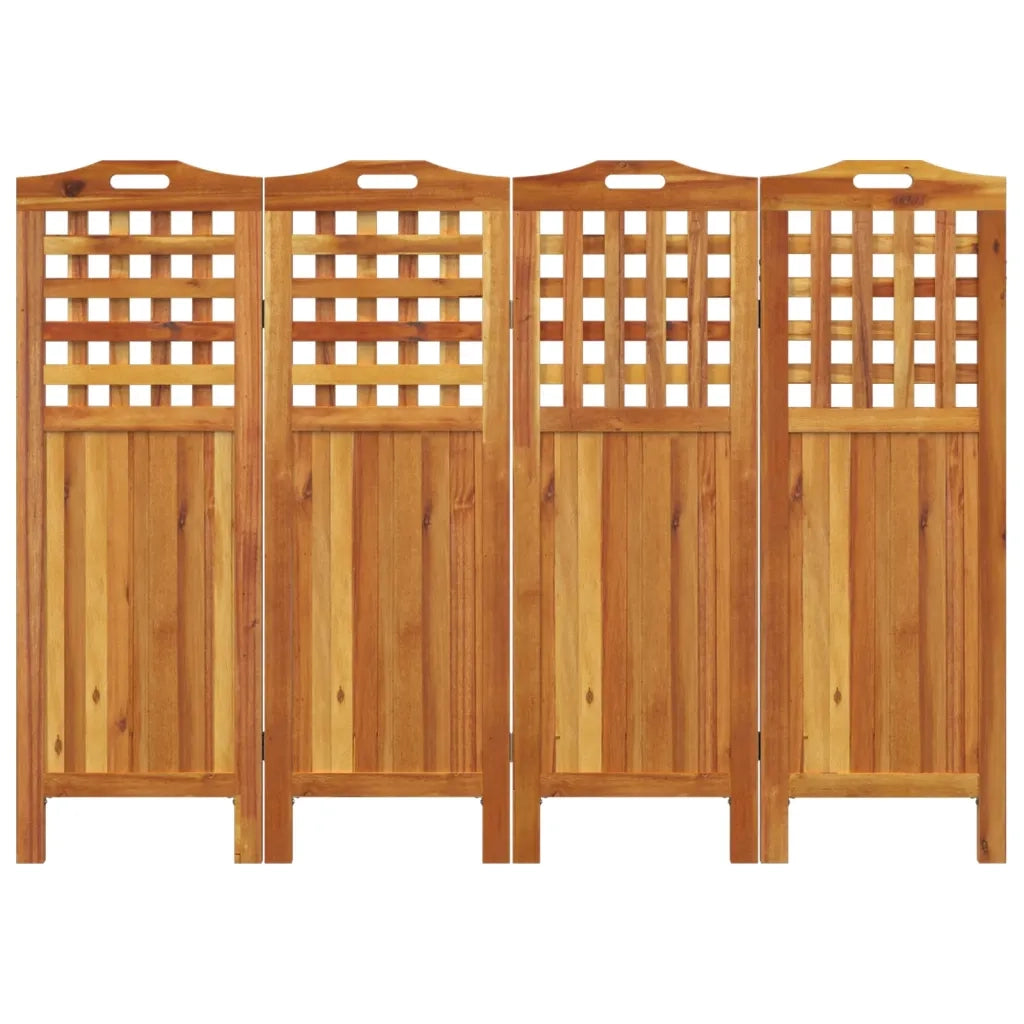 Divisorio a 4 Pannelli 162x2x115 cm Legno Massello di Acacia cod mxl 75884