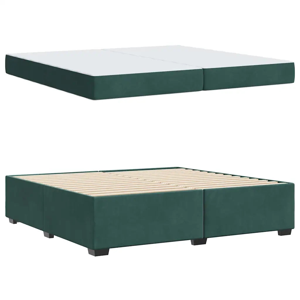 Struttura del letto Verde Scuro 200 x 200 cm Tessuto 3399311