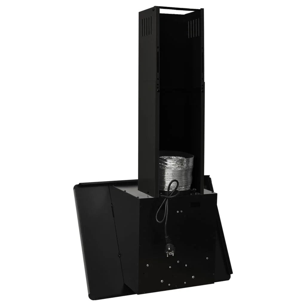 Cappa a parete da 60 cm in acciaio inox e vetro temperato nero 02_0005844