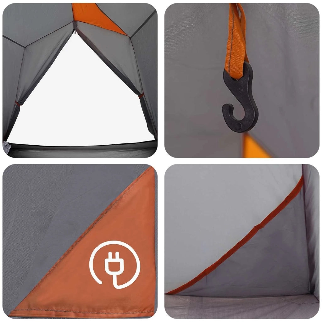 Tenda a tunnel Grigio e arancione 2 persone 42018570