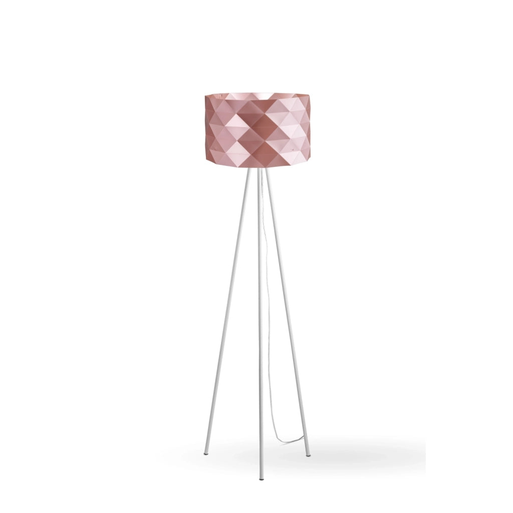 Piantana Moderna 3 Piediprisma Polilux ® Pink Metal E Metallo 1 Luce E27