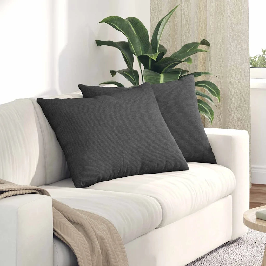 Cuscini da Divano 2 pz | Cuscini per sedie Grigio scuro 70 x 50 cm
