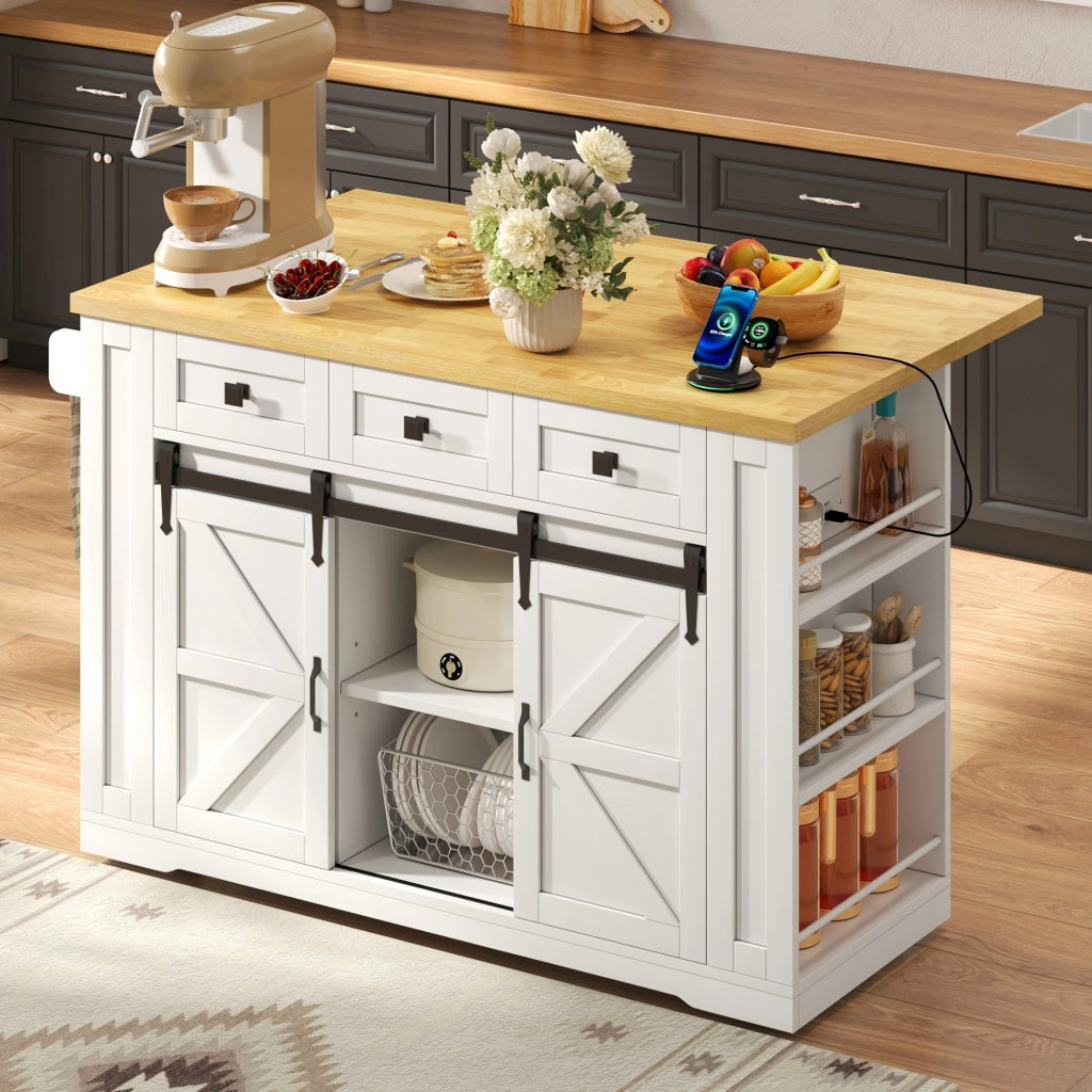 Mobile cucina con piano ribaltabile in MDF bianco naturale