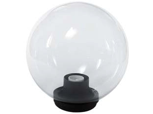 GLOBO INCOLORE CON BASE E PORTALAMPADE- - ø mm.250 max 60w - 2 pezzi