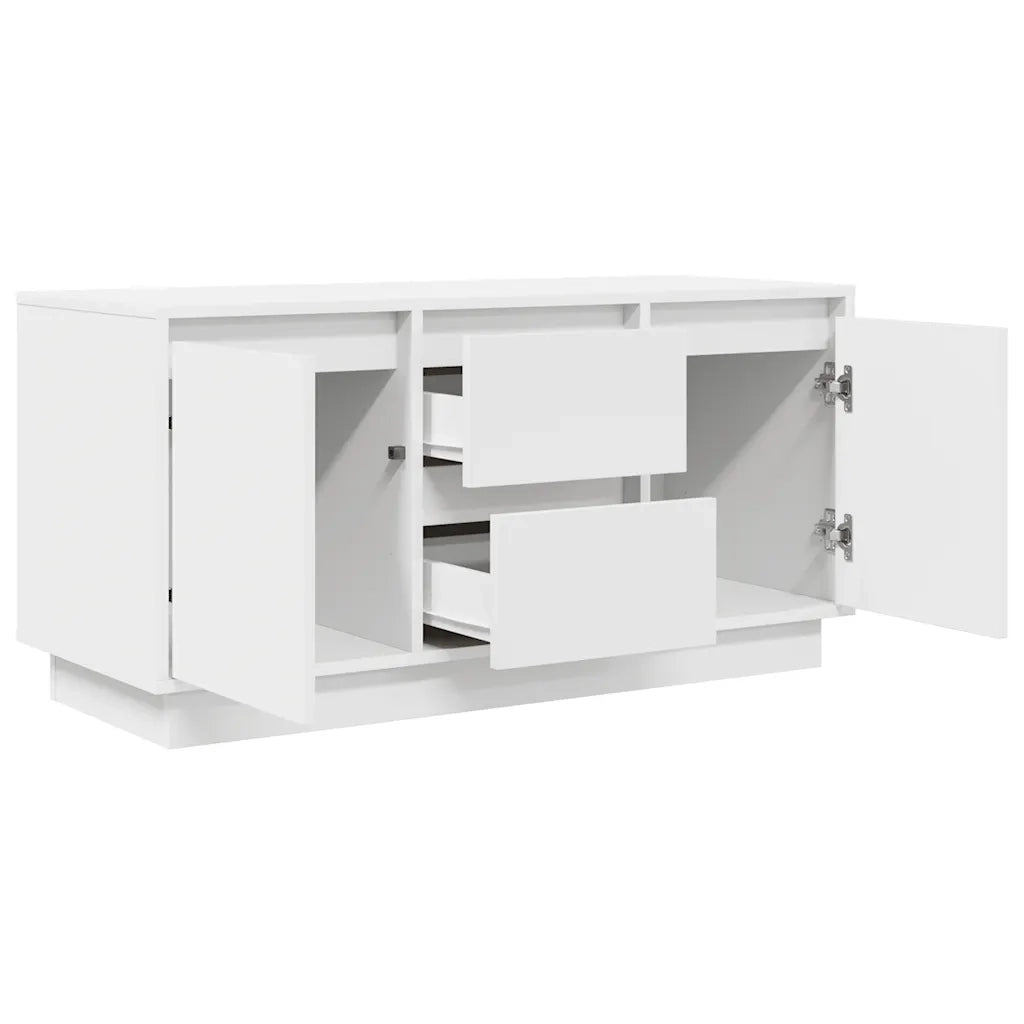 Mobile Porta TV con Luci LED Bianco 100x41x50 cm