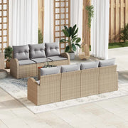 Set Divano da Giardino 8 pcs Beige e Grigio Chiaro polyrattan 3356208
