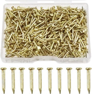 Mininagels in acciaio dorato per legno - 10 mm - Set di 80 g (800-900 pezzi) - Foto a filo manuale - Accessori di fissaggio