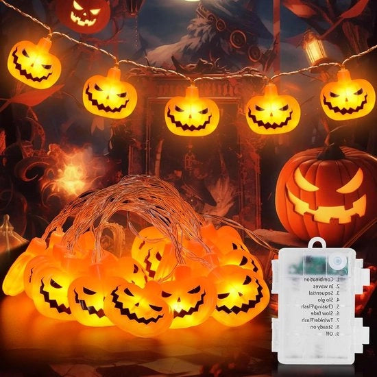 Luce a Led per Decorazione di Ombrello 47 m 30 led - Ombrello di Halloween 8 Modelli - Impermeabile - Decorazione - Interno Esterno - Funziona con Batterie