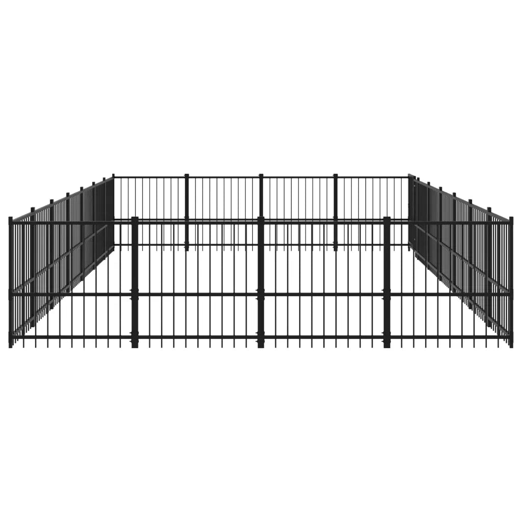 Gabbia per Cani da Esterno in Acciaio 26,35 mÂ²