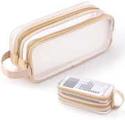 Etui trasparente per fitness per adolescenti grande etui per ufficio grande etui per adulti trasparente (khaki)