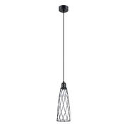 Lampada a sospensione industriale MORENO nera E14 10W Pure Lume